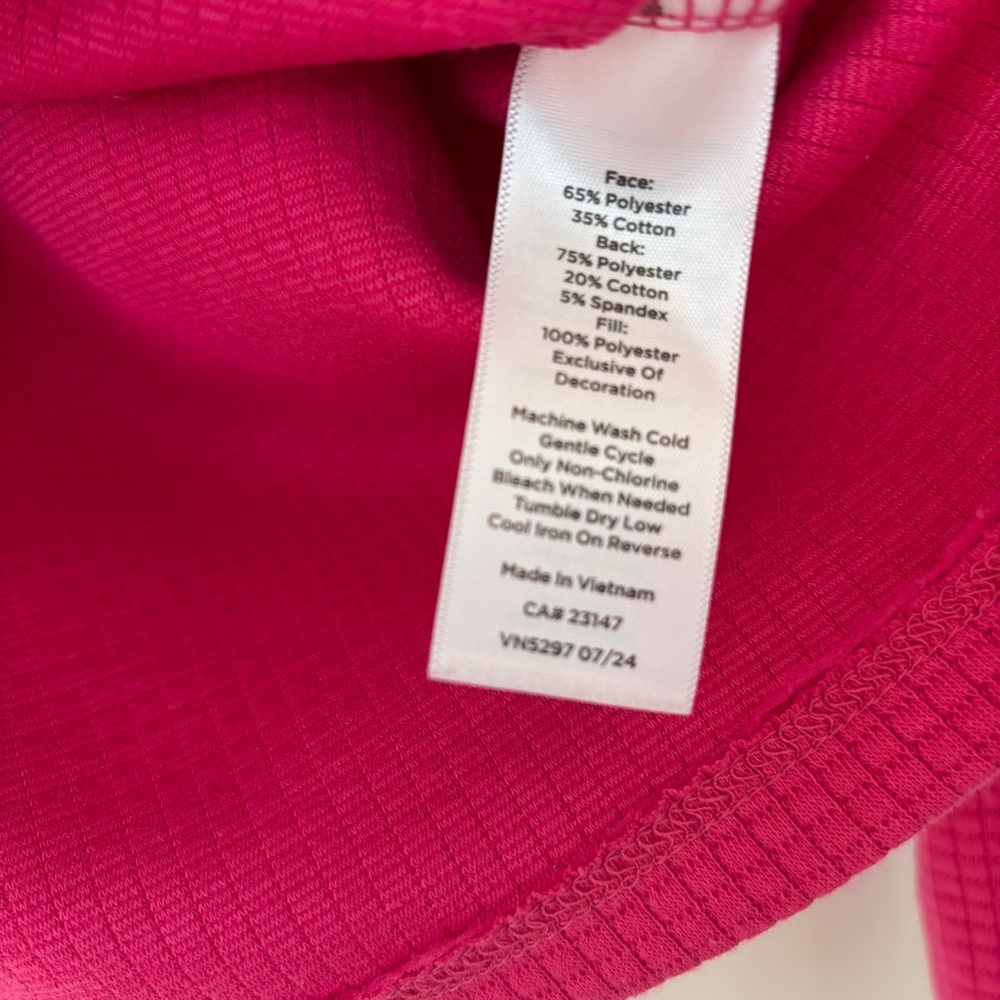 Talbots‎ Pink Waffle Knit Mock Neck Pullover Sweater Button Shoulder Pocket XS - Picture 8 of 13